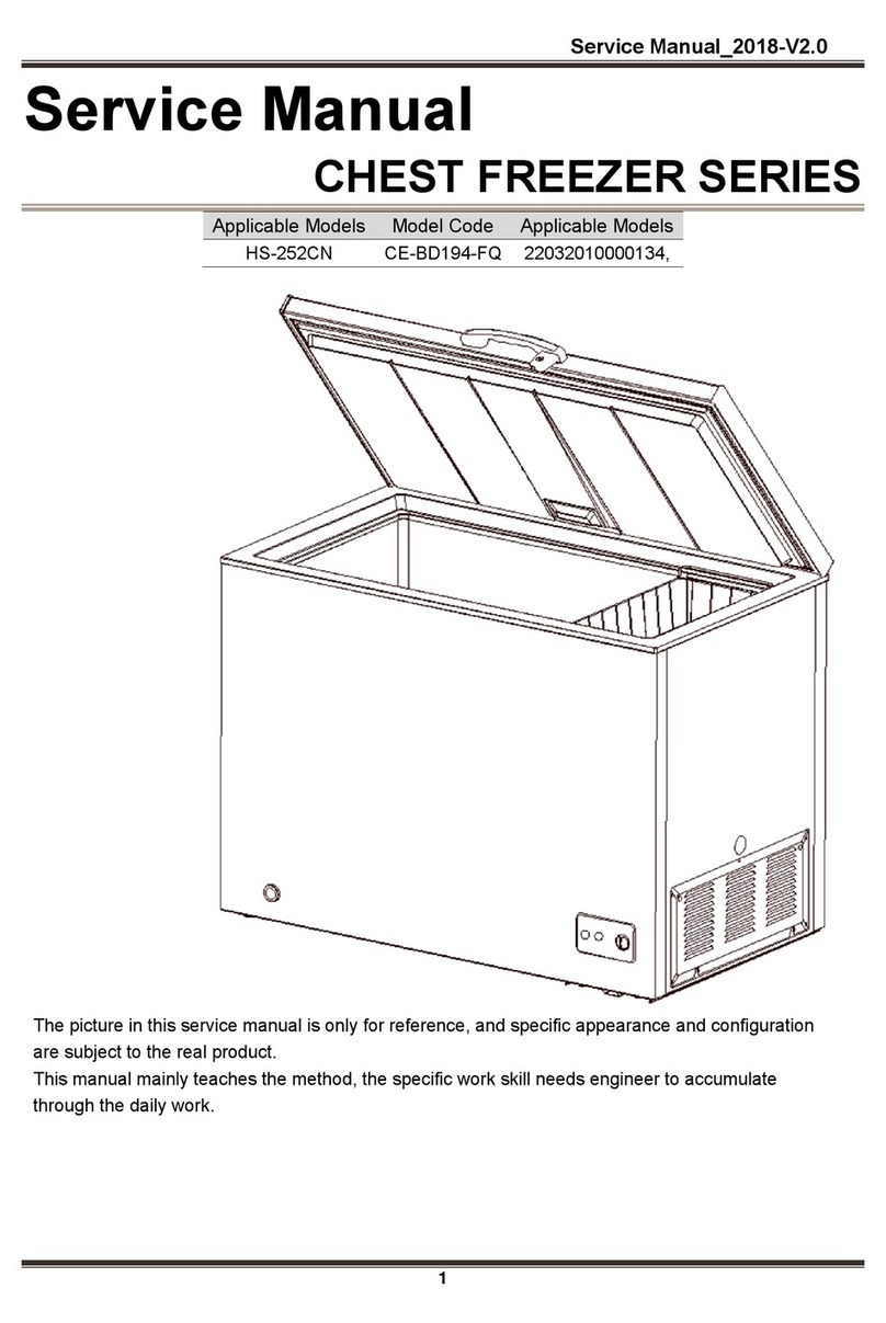 Midea CHEST FREEZER Series Service manual