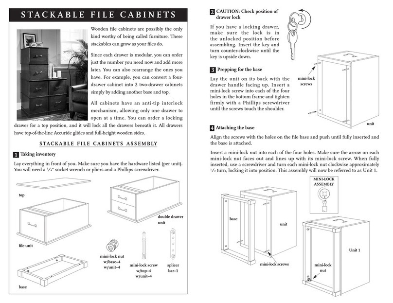LEVENGER STACKABLE FILE CABINETS manual