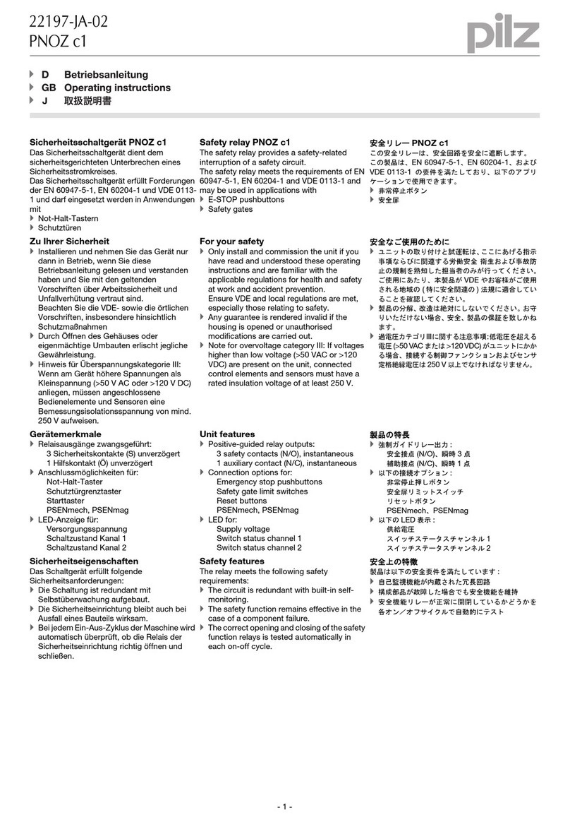 Pilz PNOZ c1 User manual