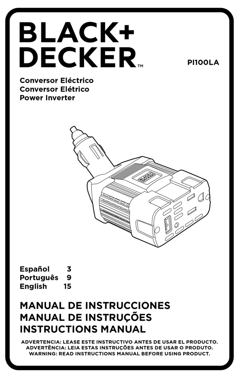BLACK DECKER PI100LA instruction manual