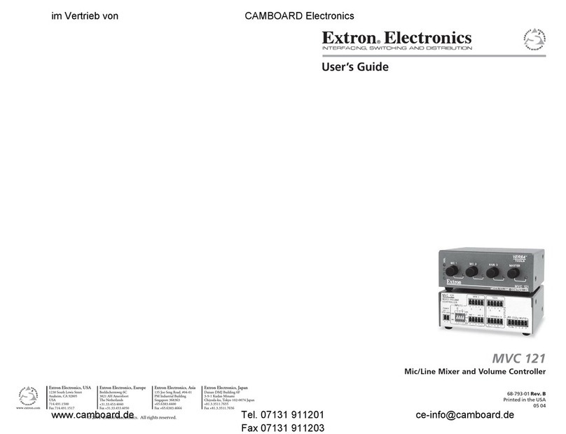 Extron electronics MVC 121 user guide