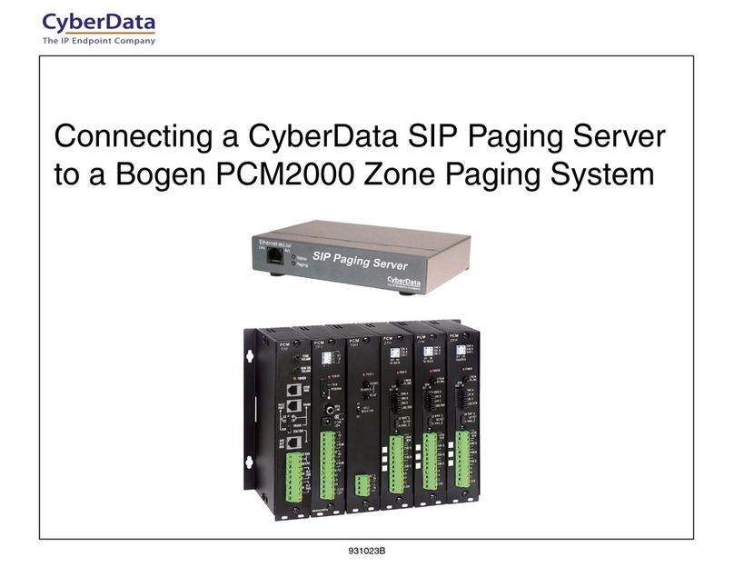 CyberData SIP PAGING ADAPTER Quick start guide