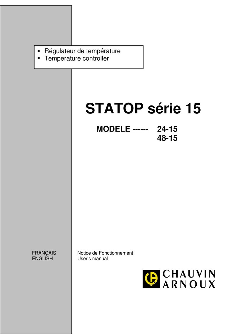 Chauvin Arnoux STATOP 15 Series user manual