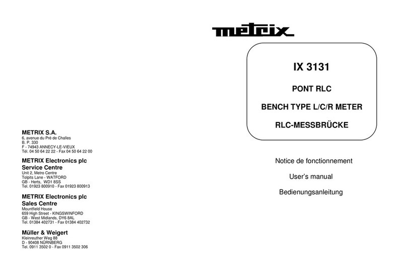 Metrix IX 3131 User manual