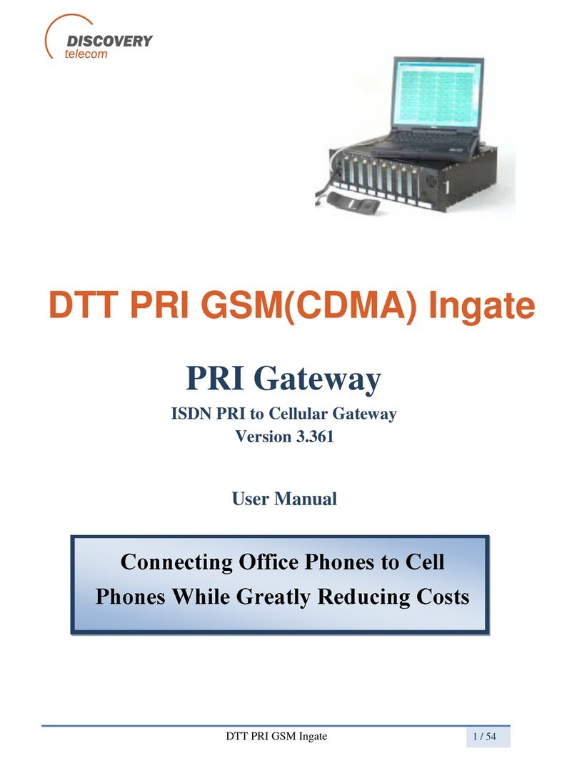 Discovery Telecom DTT PRI GSM Ingate user manual