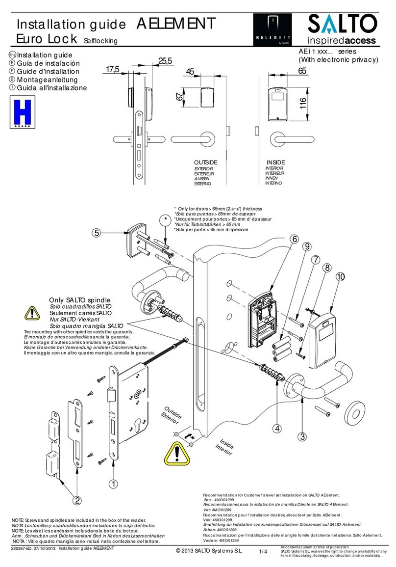 Salto AELEMENT AE i 1 Series installation guide