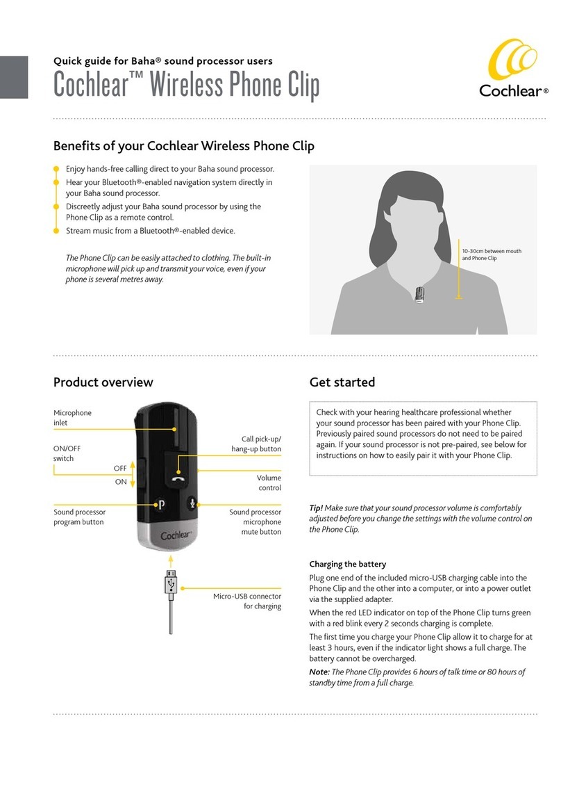 Cochlear Wireless phone clip User manual