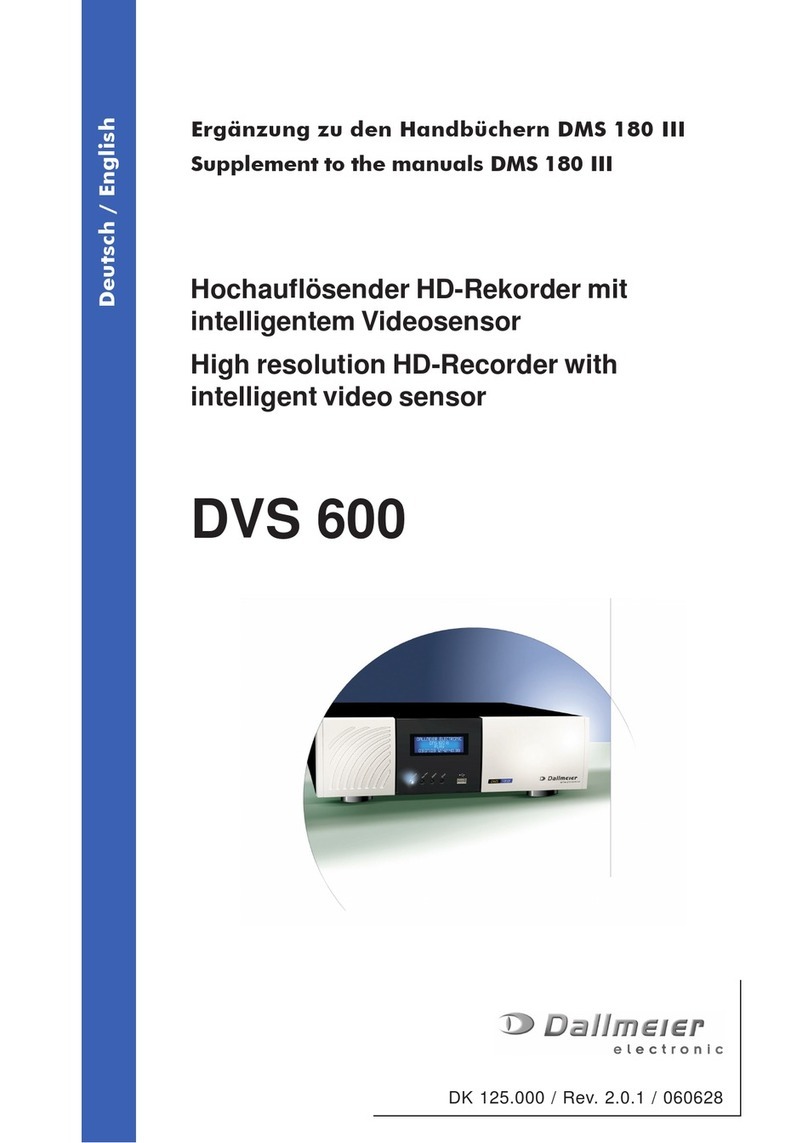 dallmeier DVS 600 Supplement to the manual