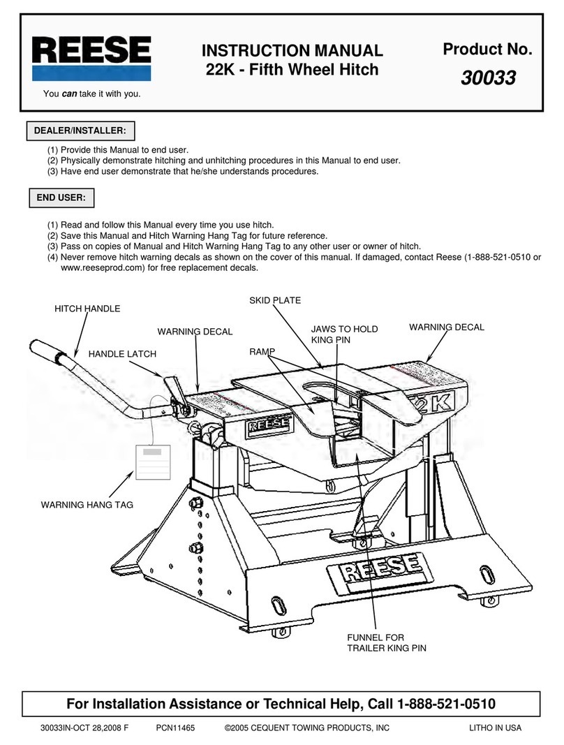 Reese 22K instruction manual