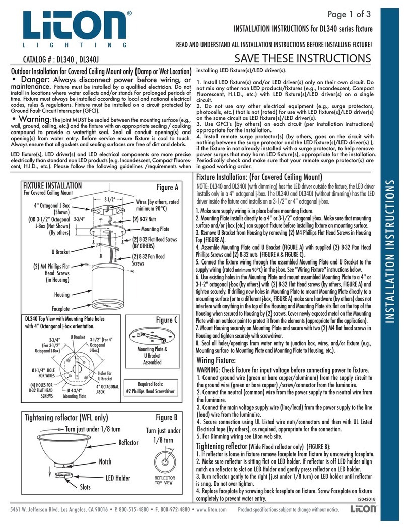 Liton DL340 Series installation instructions