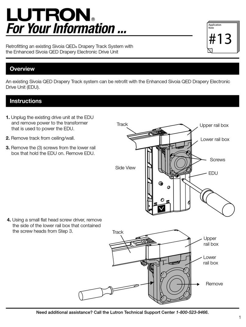 Lutron Electronics Sivoia QED User manual Lutron Electronics Sivoia QED User manual