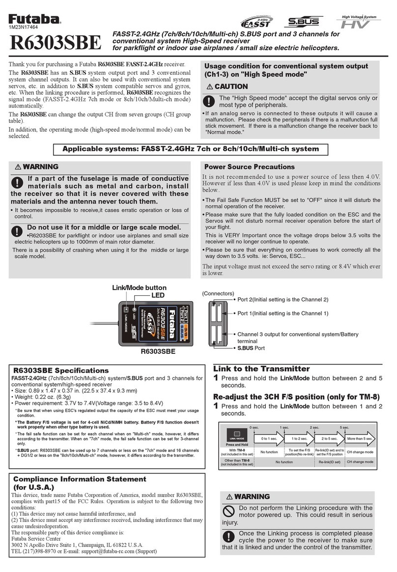 FUTABA R6303SBE User manual FUTABA R6303SBE User manual