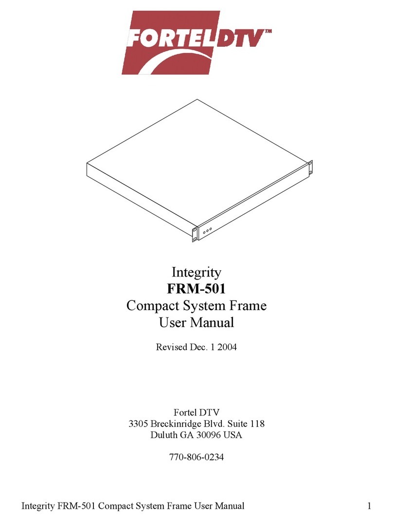 Fortel DTV Integrity FRM-501 user manual
