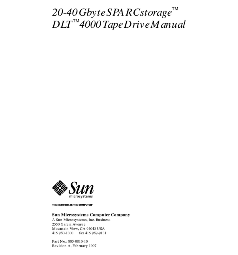 Sun Microsystems SPARCstorage DLT 4000 manual