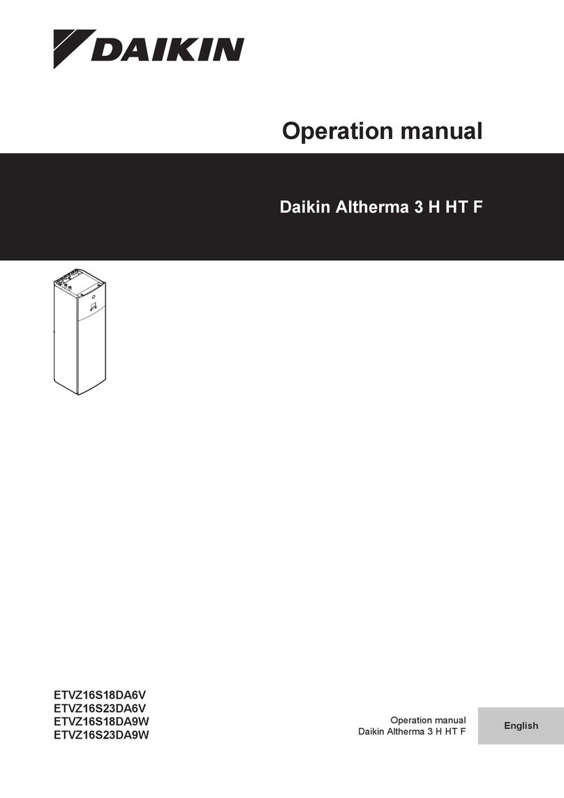 Daikin Altherma 3 H HT F Series Operation manual Daikin Altherma 3 H HT F Series Operation manual