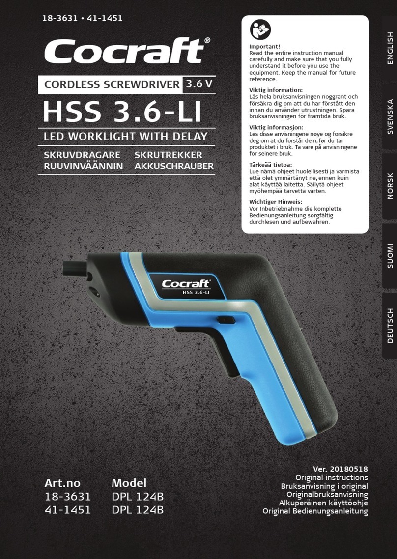 Cocraft HSS 3.6-LI Original instructions