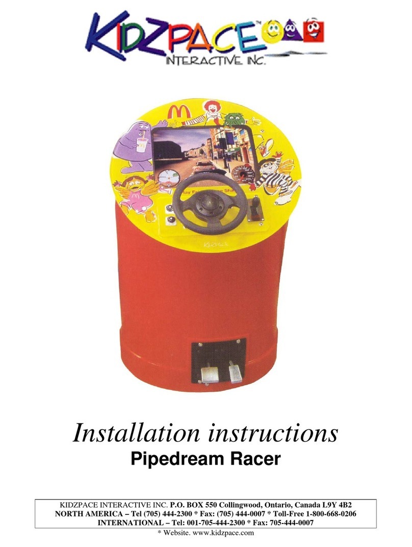 Kidzpace Pipedream Racer installation instructions Kidzpace Pipedream Racer installation instructions