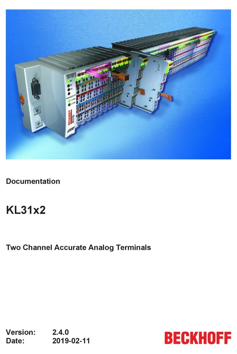 Beckhoff KL31 2 Series Operator's manual