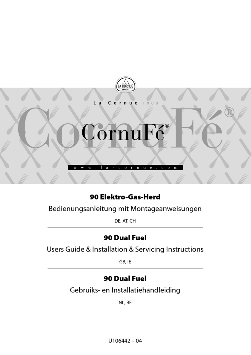 La Cornue CornuFe 90 User guide, installation & servicing instructions