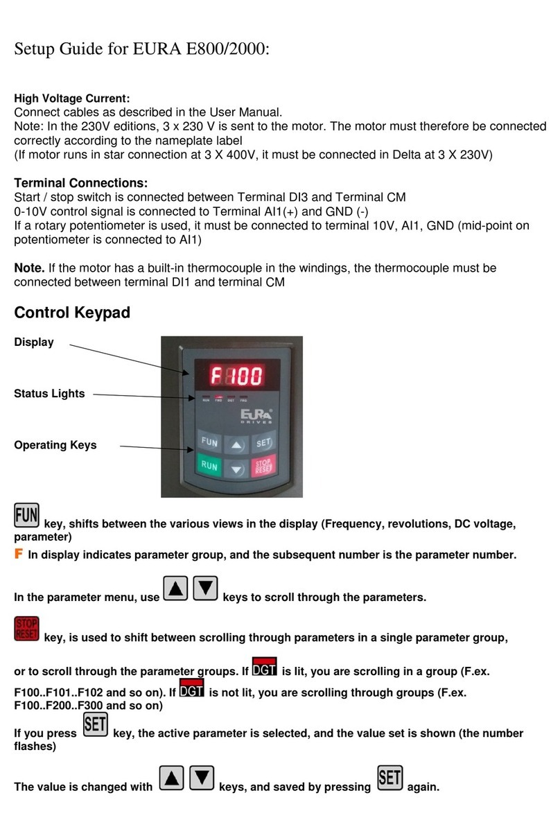 EURA E800 Setup guide