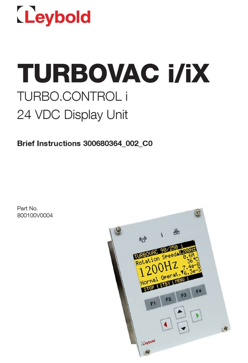 LEYBOLD TURBO.CONTROL i Reference guide