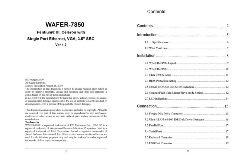 ICP Electronics WAFER-7850 manual