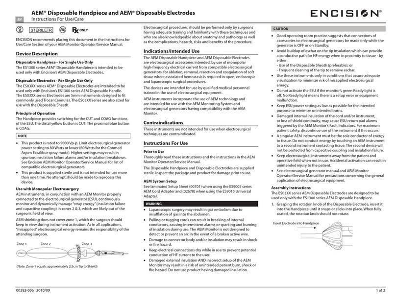 Encision AEM ES03 Series Assembly instructions