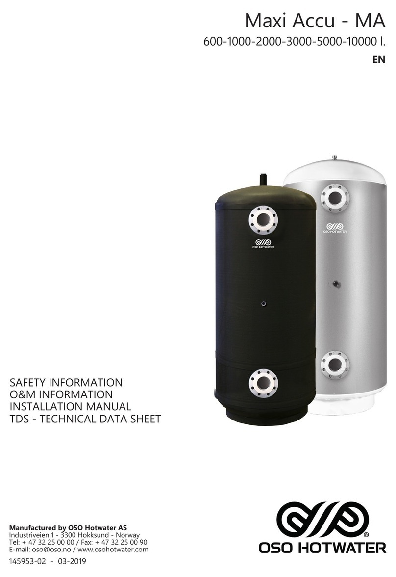 OSO HOTWATER Maxi Accu Series User manual