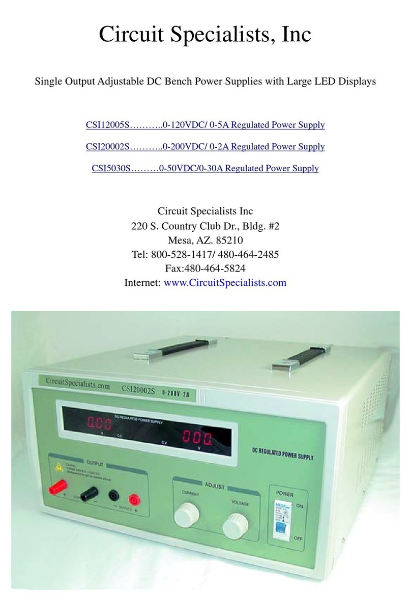 Circuit Specialists CSI12005S quick start guide