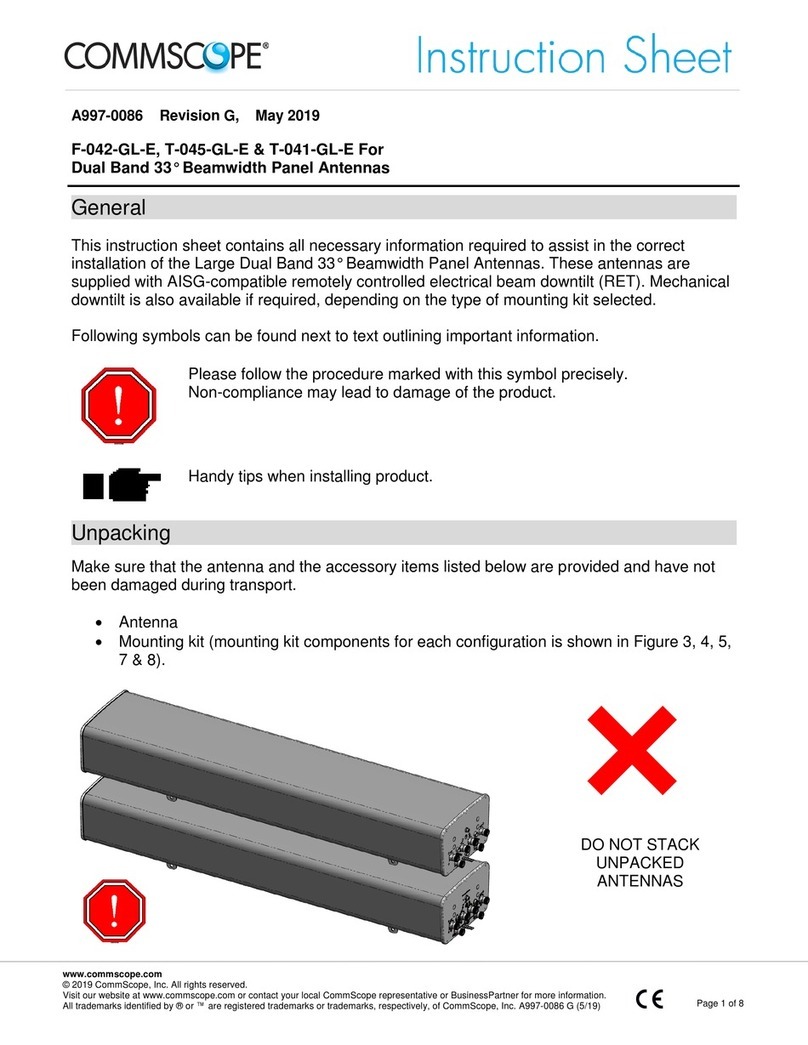 CommScope F-042-GL-E instruction sheet