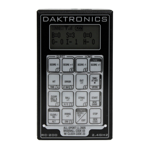 Daktronics RC-200 Operation manual