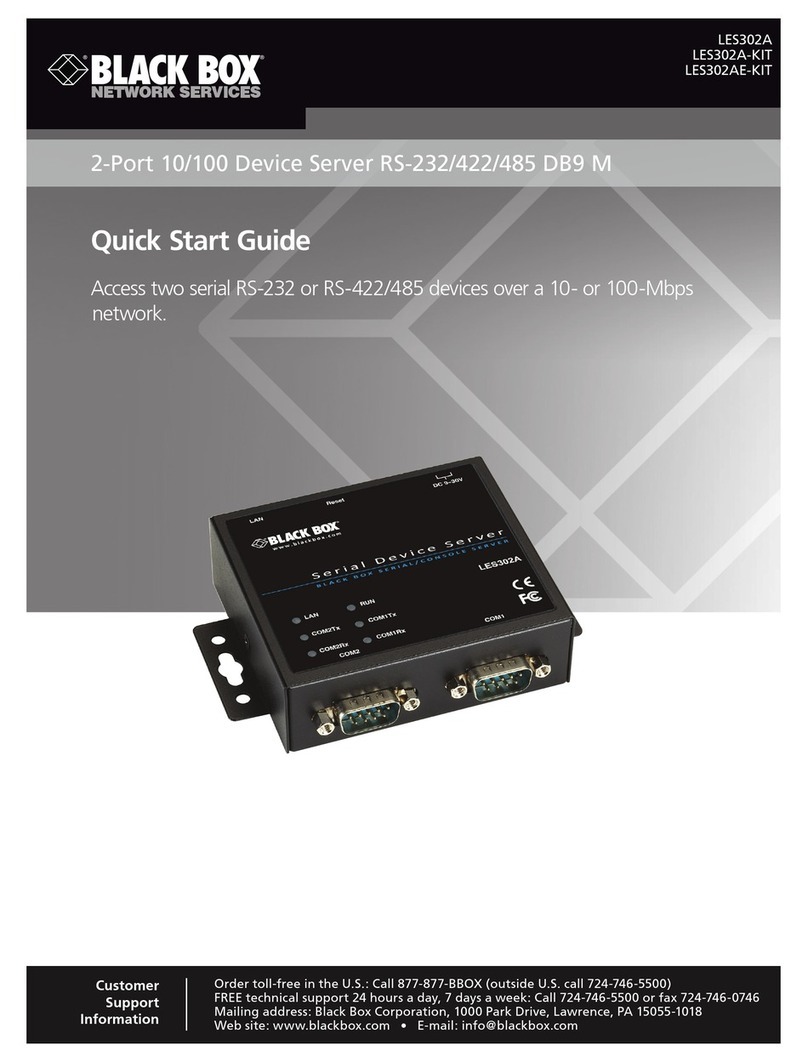 Black Box LES302A quick start guide Black Box LES302A quick start guide