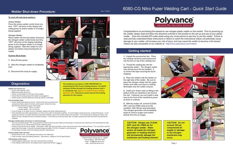 Polyvance 6080-CG quick start guide