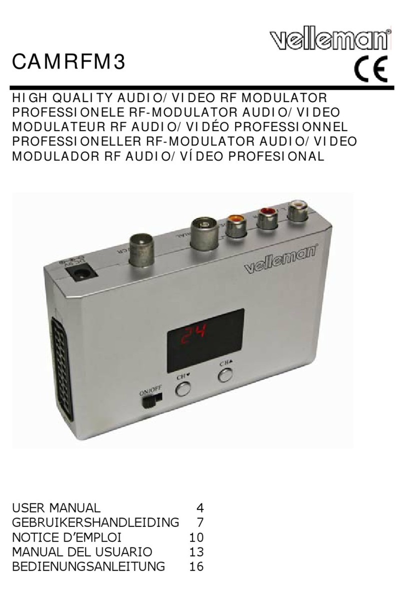 Velleman CAMRFM3 user manual