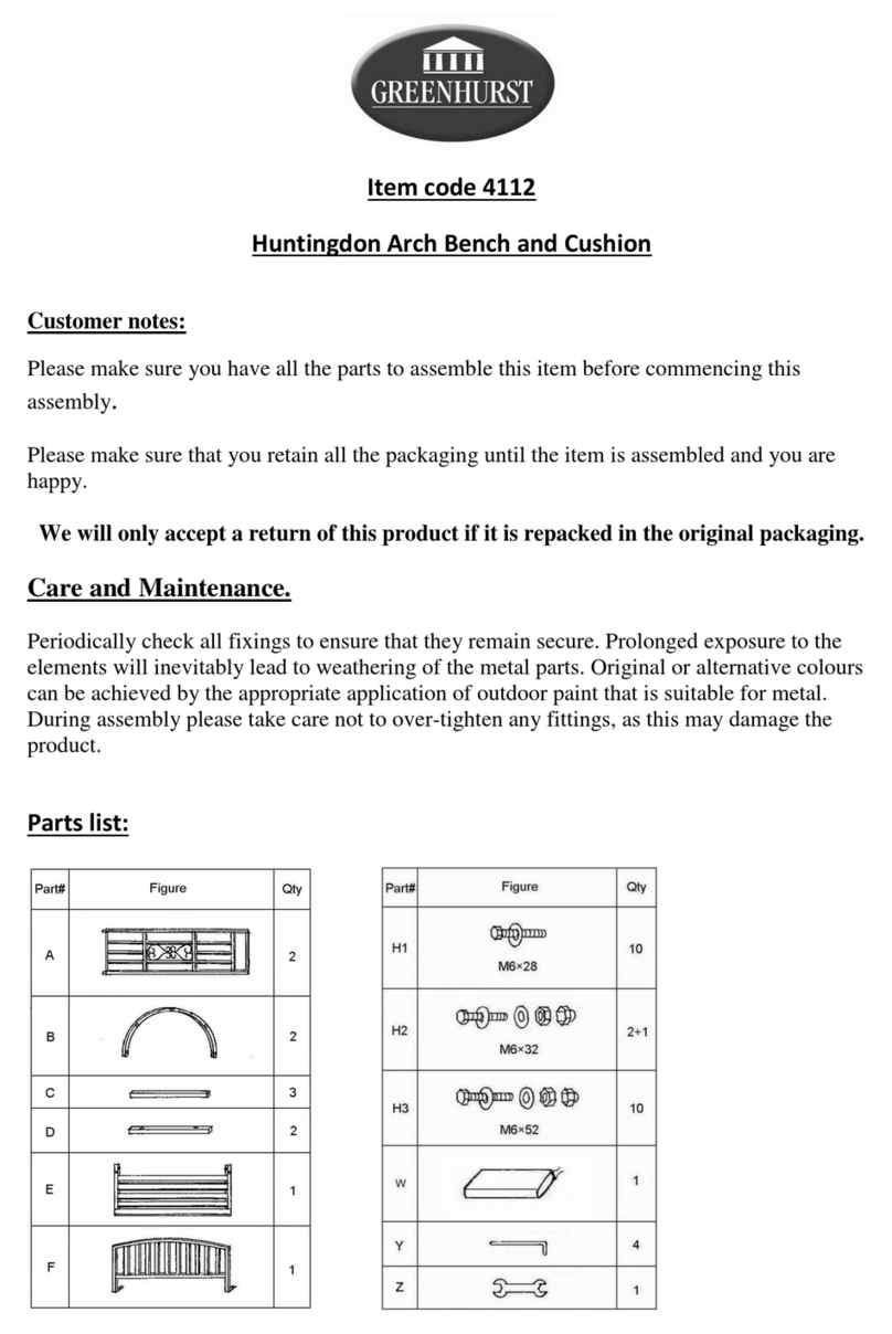 GREENHURST Huntingdon User manual