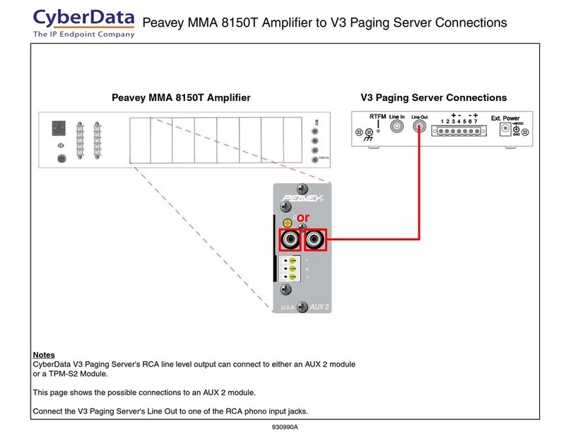 CyberData VoIP V3 Paging Server Instruction manual