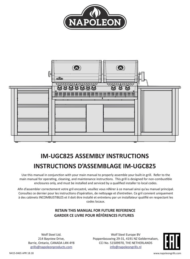 Napoleon IM-UGC825 User manual