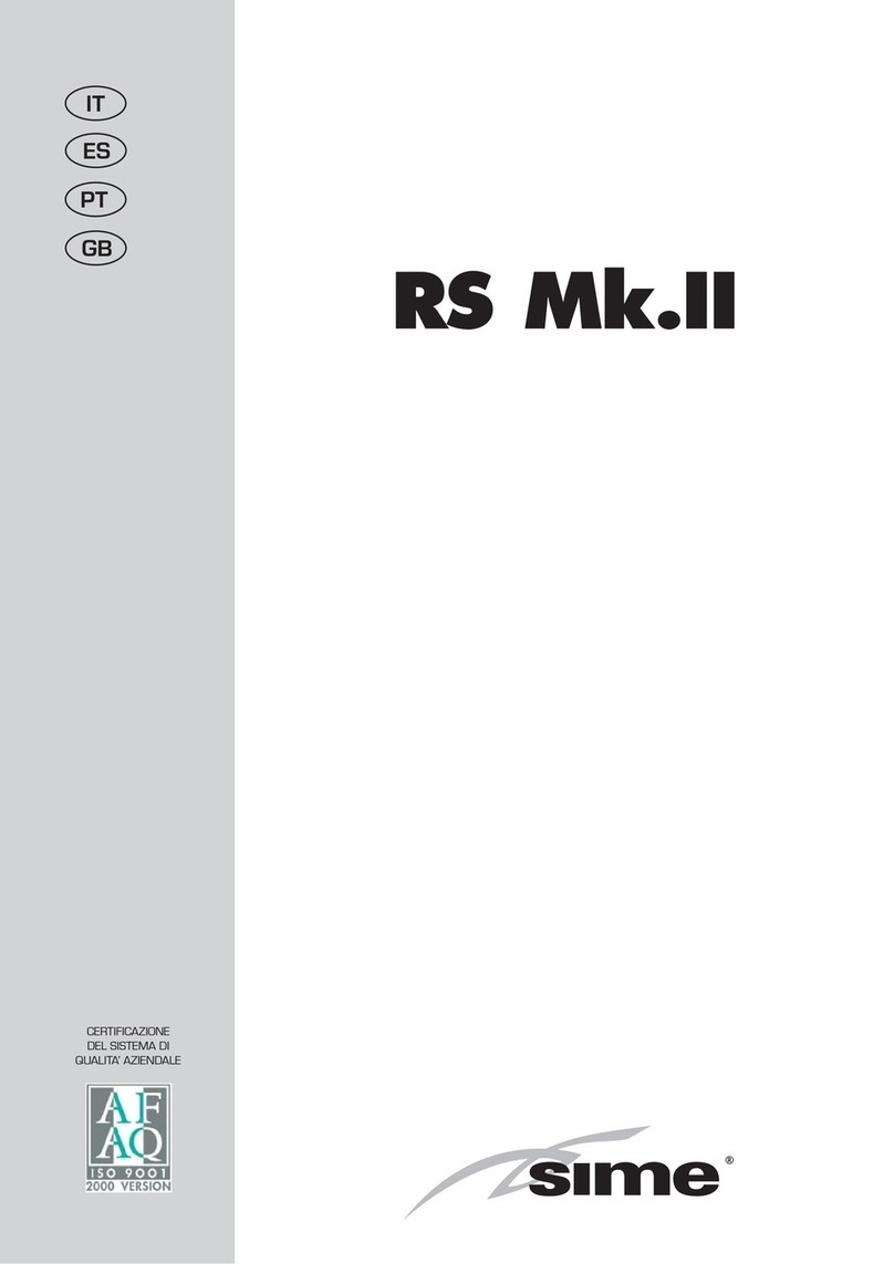 Sime RS Mk.II Series User manual