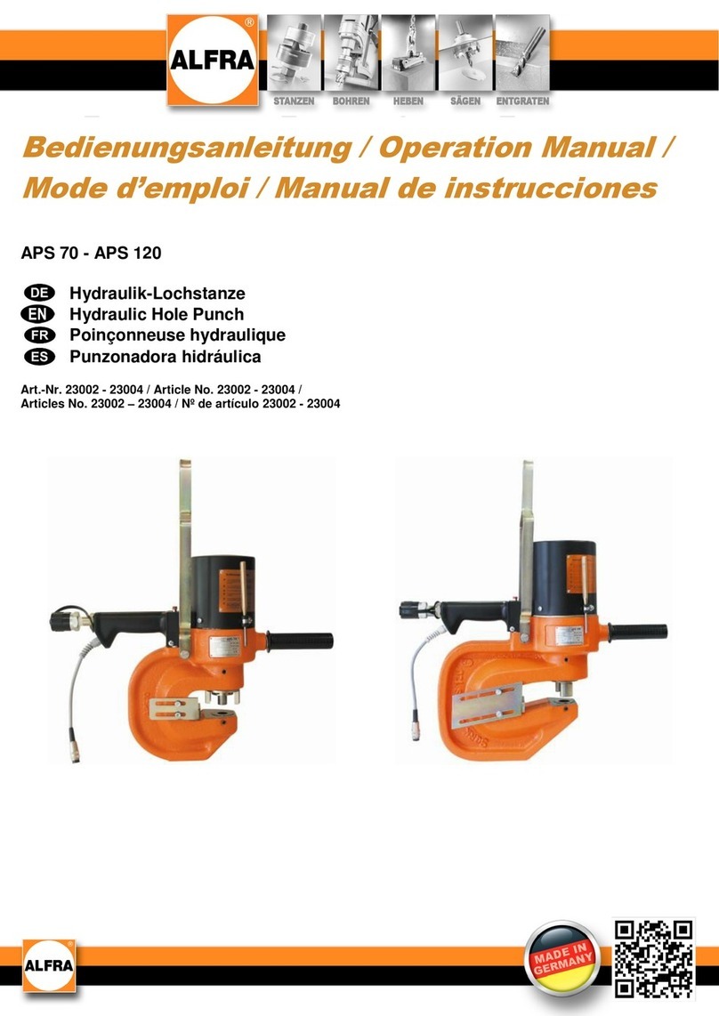 ALFRA APS 70 Operation manual