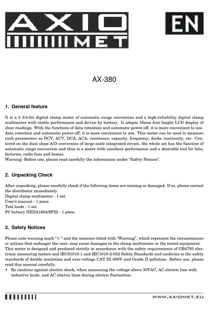 Axio MET AX-380 User manual
