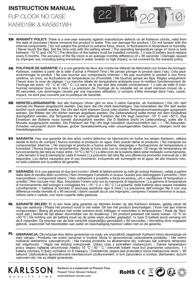 Karlsson KA5601BK instruction manual