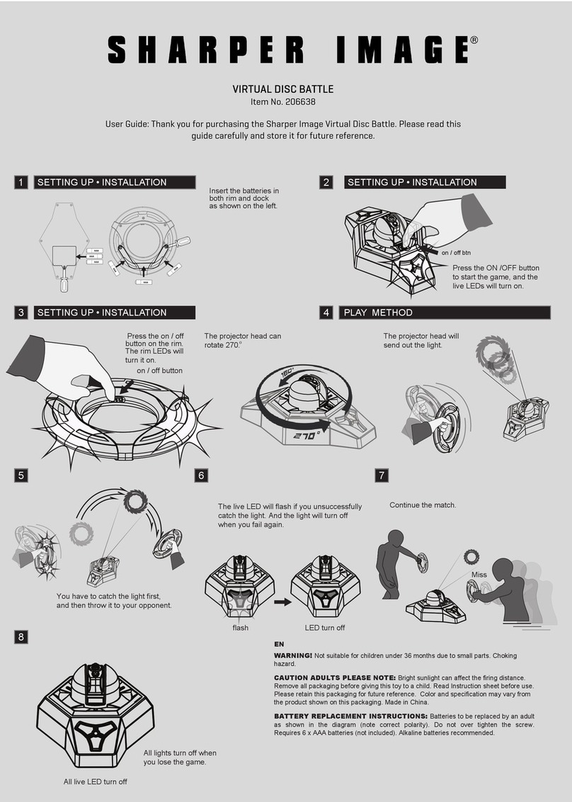 Sharper Image VIRTUAL DISC BATTLE User manual