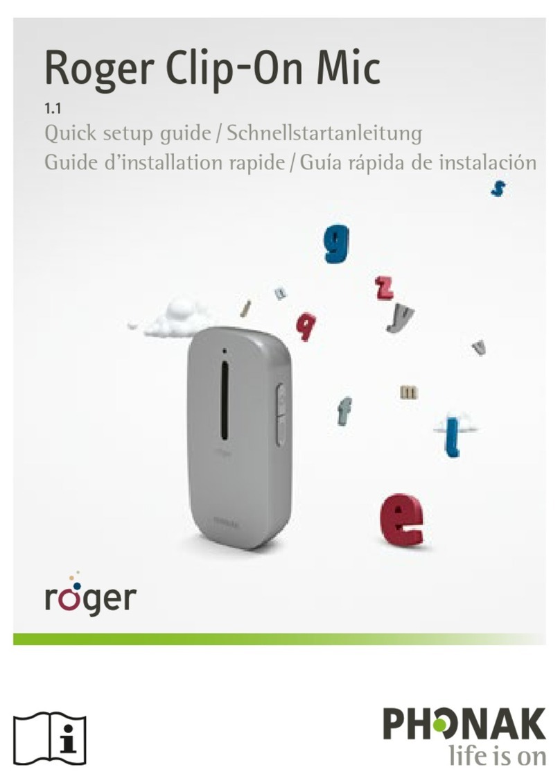 Phonak Roger Clip-On Mic User manual Phonak Roger Clip-On Mic User manual