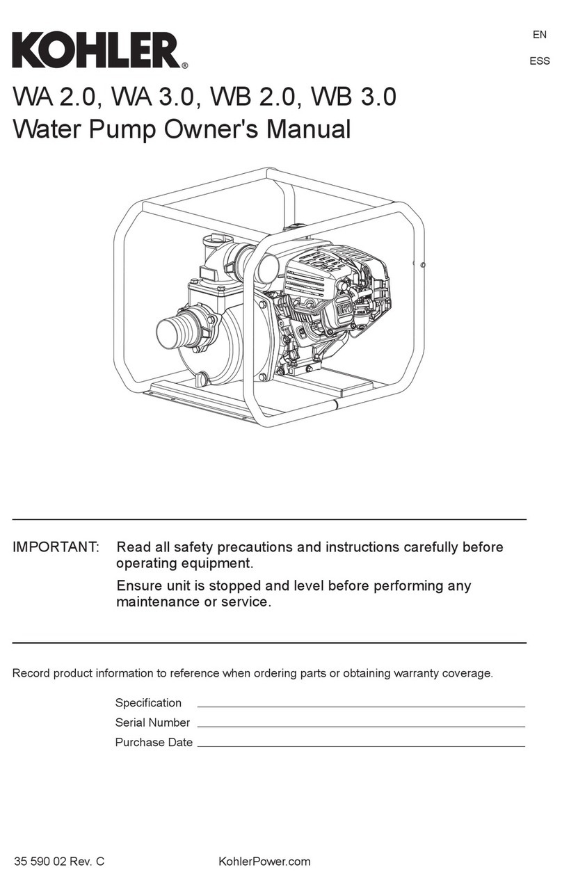 Kohler WA 2.0 owner's manual