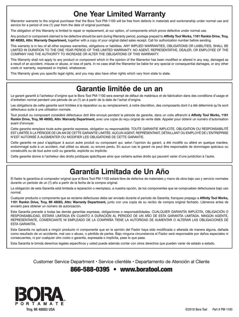 bora PM-1100 User manual