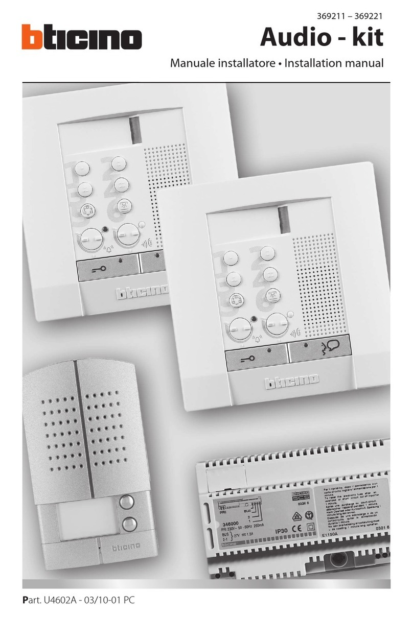 Bticino 369211 User manual