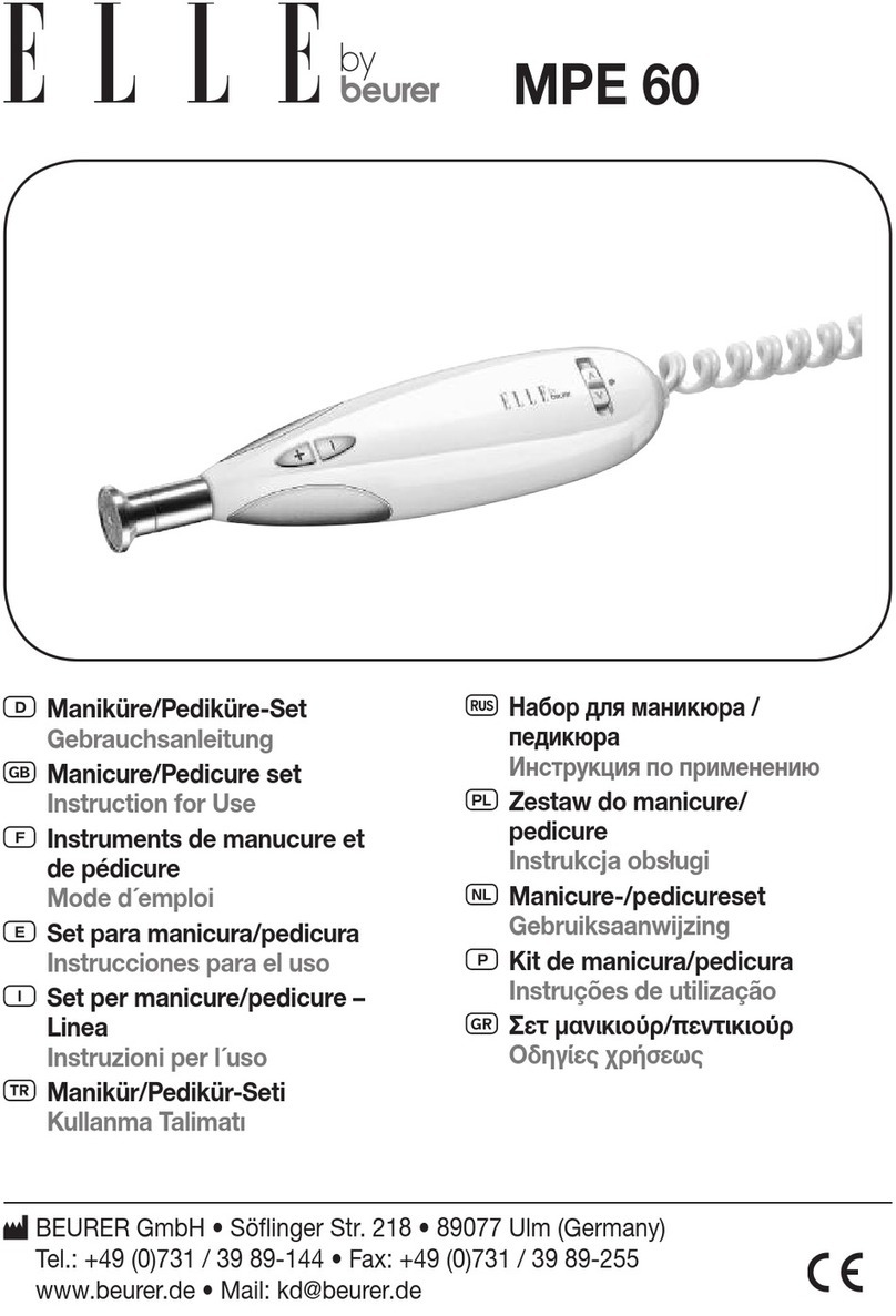 Beurer ELLE MPE 60 Instructions for use