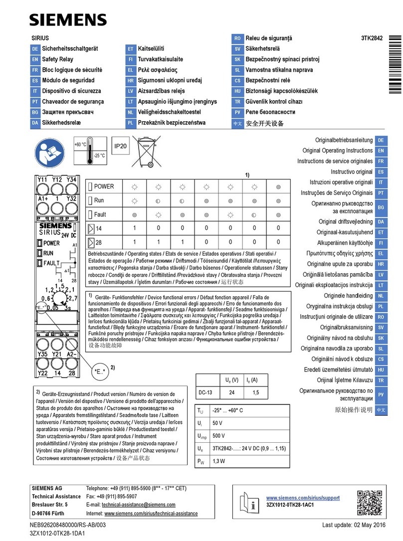 Siemens SIRIUS Original operating instructions