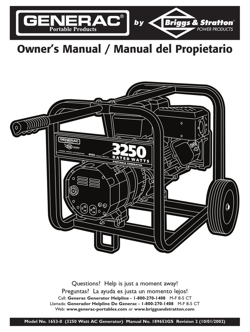 Briggs & Stratton GENERAC 1653-0 User manual