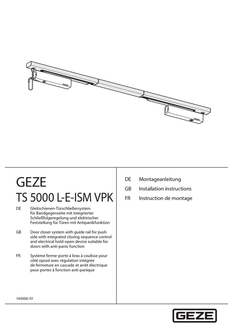 GEZE TS 5000 L-E-ISM VPK User manual